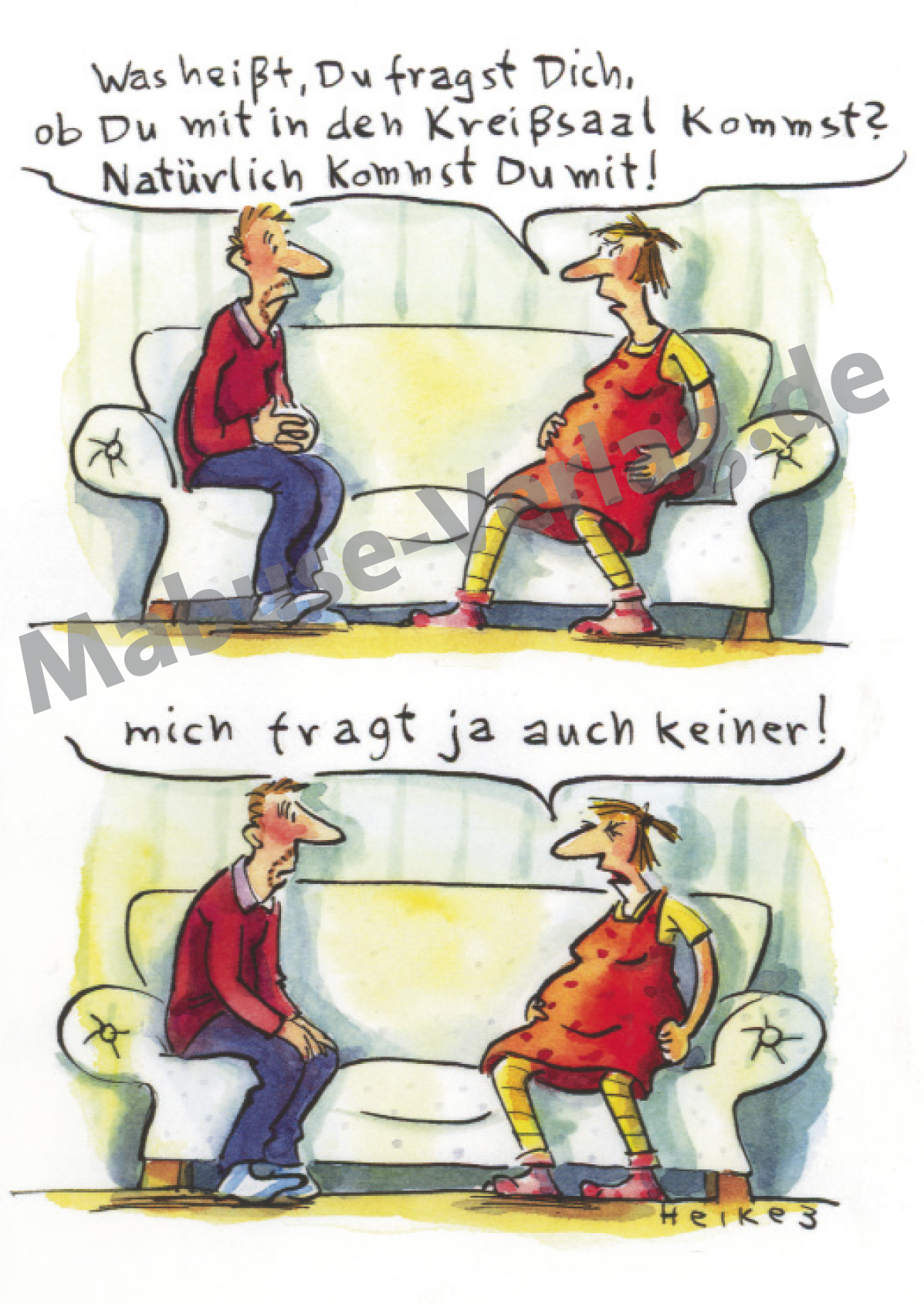 Postkarte Kreißsaal MabuseBuchversand