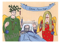 Weihnachts-Postkarte Schöne Feiertage