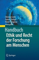 Springer Berlin Heidelberg Handbuch Ethik und Recht der Forschung am Menschen