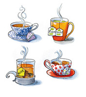 Hebamuse Postkarte Teatime