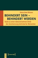 Transcript Verlag Behindert sein - behindert werden