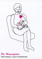 Brigitte Meissner Postkarte Herzensfaden Wirkt heilend - auch im Nachhinein