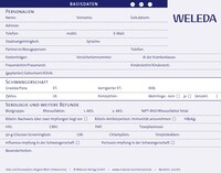 Weleda Hebammen-Karteikarte