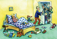 Postkarte Königin des Wochenbetts