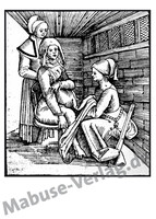 Hebamuse Postkarte Geburtshilfe im Mittelalter
