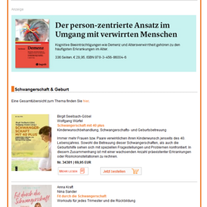 Banner im Newsletter Beispiel